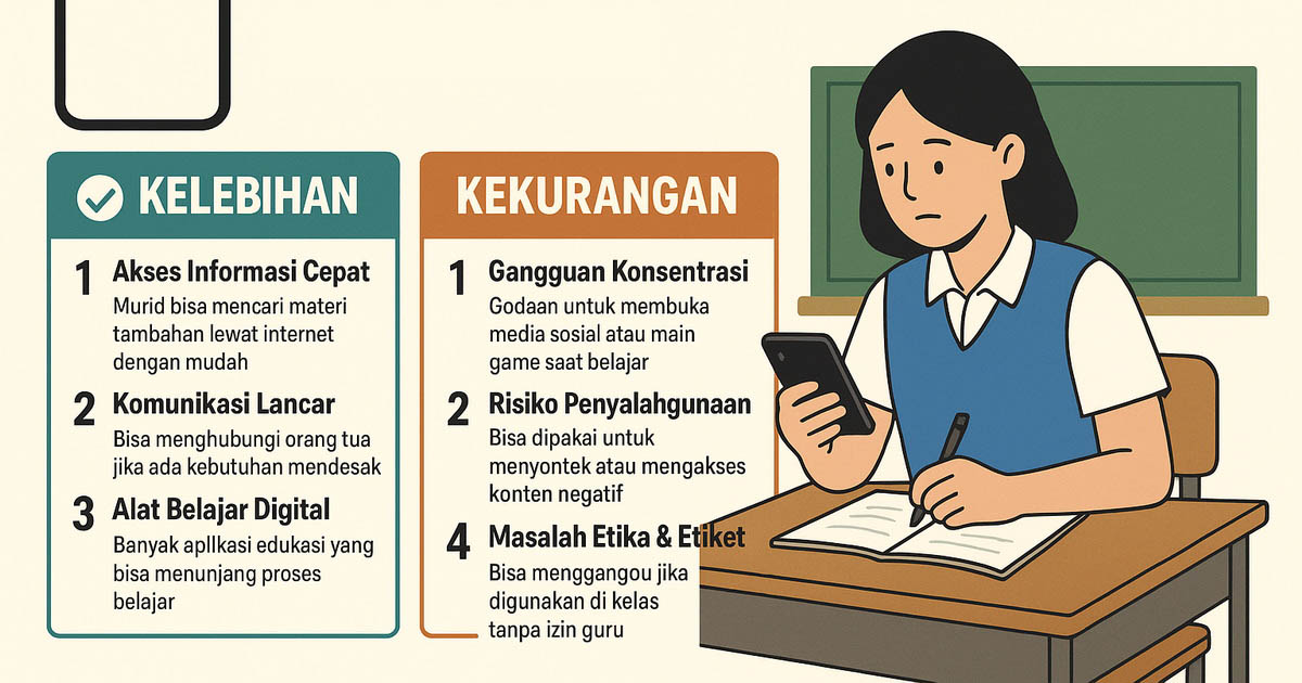Kelebihan Dan Kekurangan Murid Membawa Smartphone Ke Sekolah