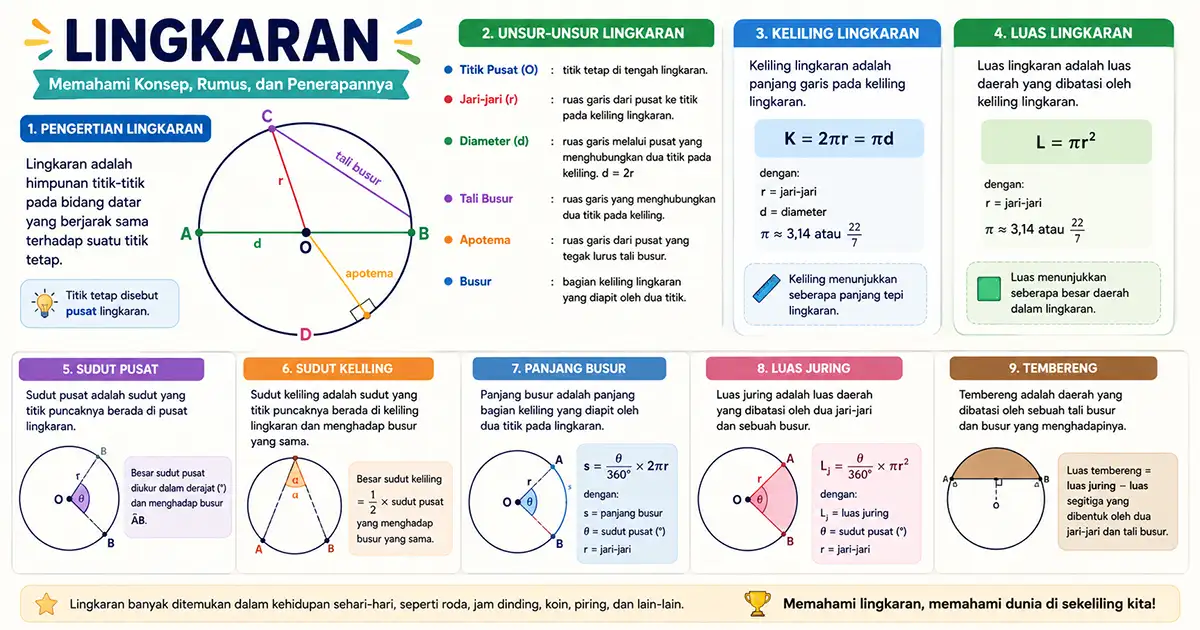 Rinkasan Materi Lingkaran